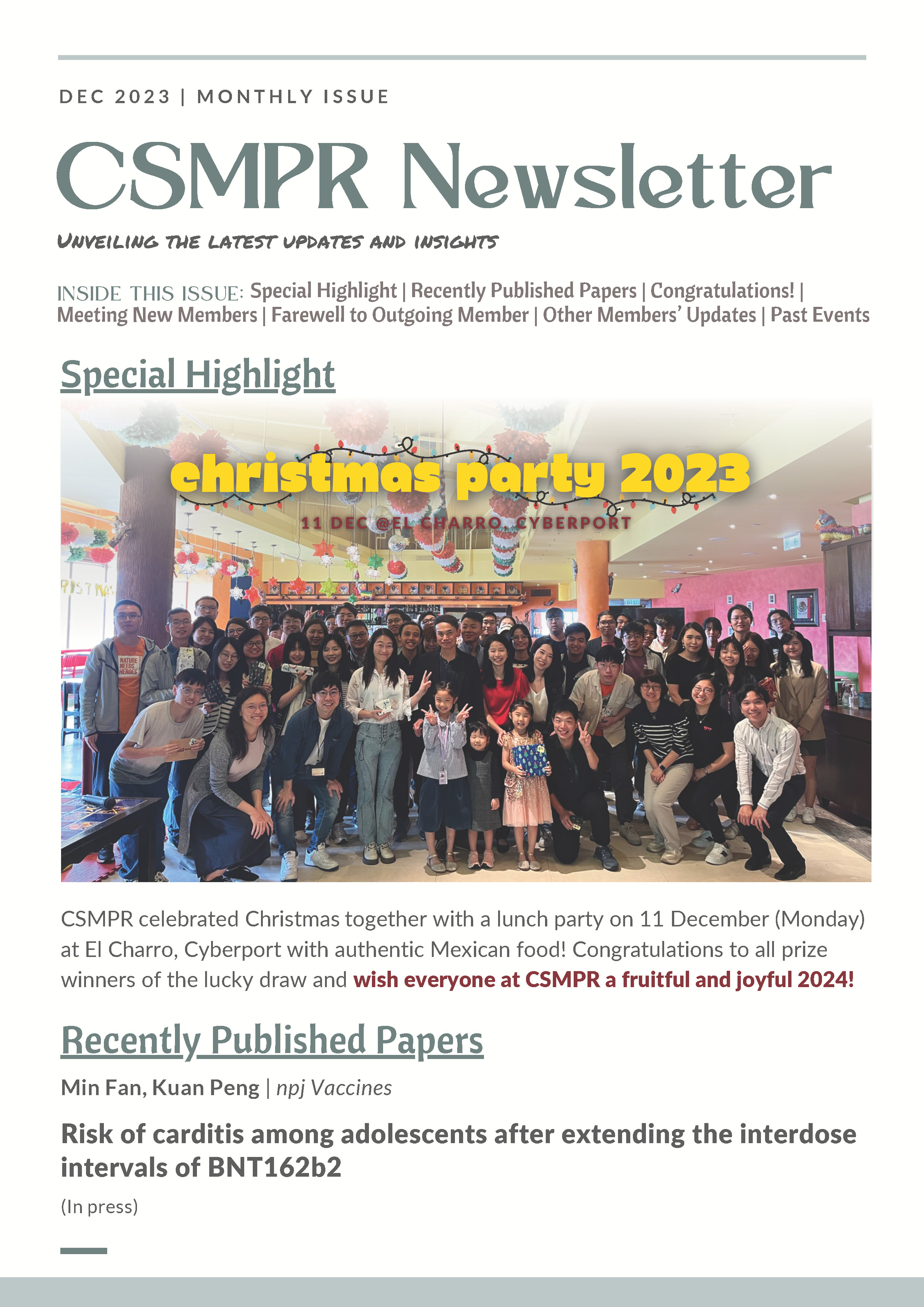 CSMPR Newsletter Dec 2023Page1