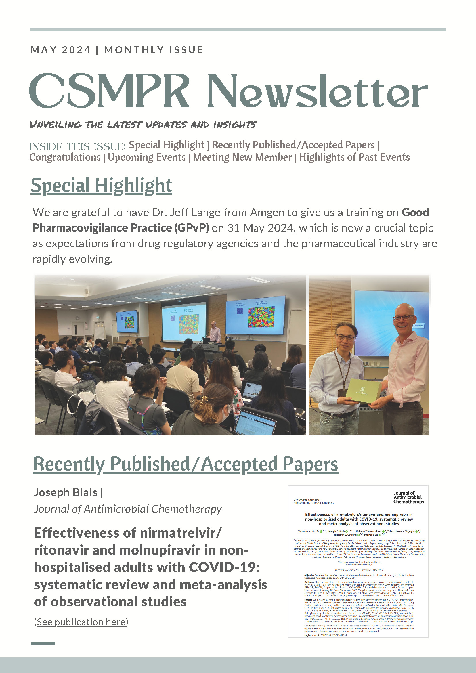 CSMPR Newsletter May 2024Page1