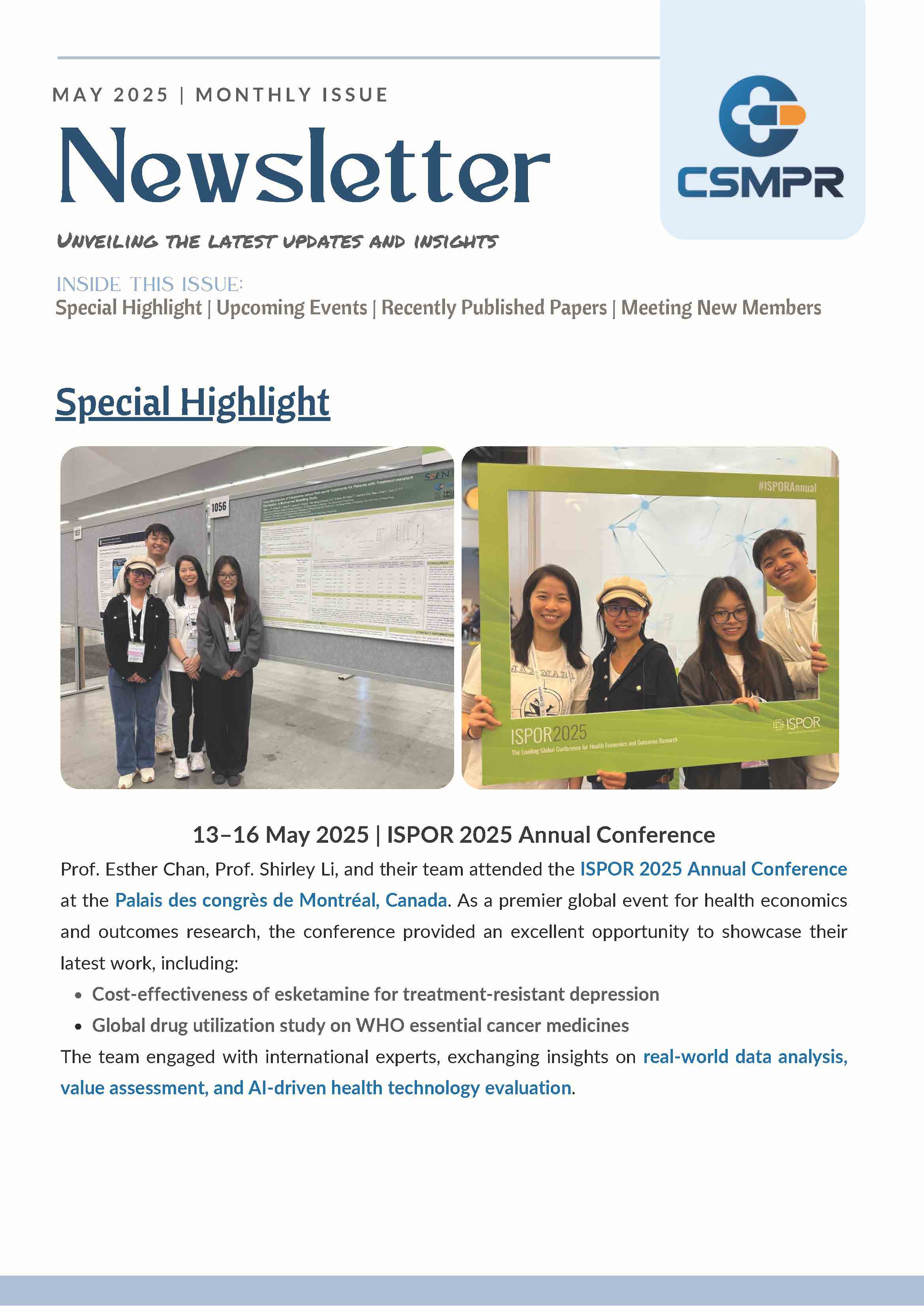 CSMPR Newsletter  Email May 2025Page1